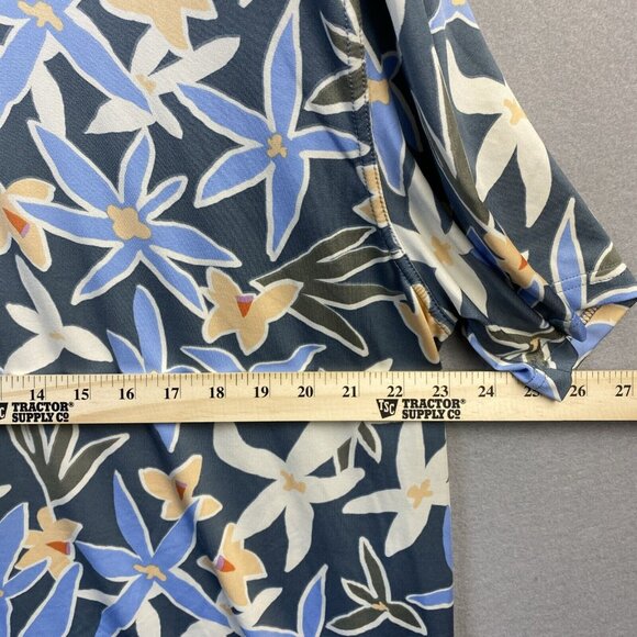 Simply Southern Button Up Shirt Mens XXL Tropical All Over Print Performance Tee - Picture 6 of 10